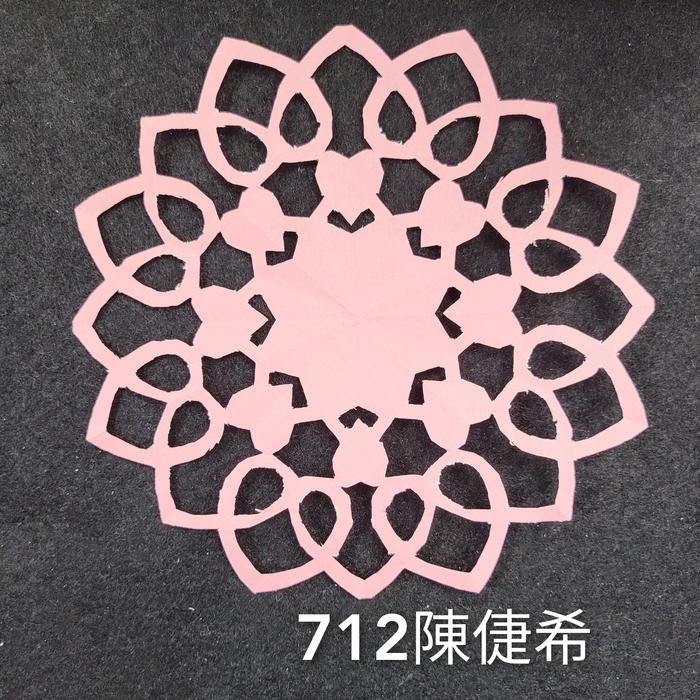 輻射均衡之四折剪紙（711～715）圖片